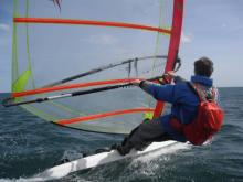 Being slightly less competitive, Gregg stopped to take this picture (of me) on the 'race' upwind